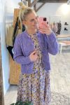 Pieces - Cardigan - PC Fittal LS Knit Cardigan - Dahlia Purple
