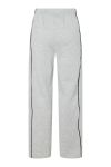Pieces - Bukser - Pc Chilli Hw Wide Sweatpants - Light Grey Melange/Black Stripe
