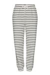 Pieces - Bukser - PC Chilli Hw Sweat Pants Stripes - Cloud Dancer/black stripes