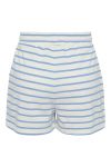 Pieces - Shorts - PC Chilli Summer Hw Shorts Stripe - Cloud Dancer/Light Blue