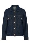 Pieces - Jakke - Elma Denim Jacket - Dark Blue Denim/Rinse Wash