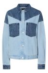 Pieces - Jakke - Pc Famy Ls Loose Denim Shirt - Light Blue Denim