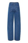 Pieces - Jeans - Fenna MW Tie Barrel Jeans - Dark Blue Denim