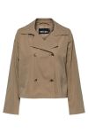 Pieces - Jakke - PC Bellen Short Trenchcoat - Greige 