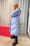Pieces - Jakke - Felicity Long Puffer - Chambray Blue