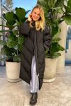 Pieces - Jakke - Felicity Long Puffer - Black