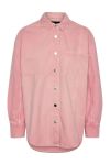 Pieces - Jakke - PC Fria LS Denim Shirt - Candy Pink Washed
