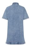 Pieces - Kjole - Kenya SS A-Shape Denim Dress - Medium Blue Denim