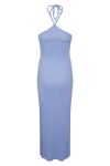 Pieces - Kjole - PC Alicia Sl Long Halter Neck Dress - Hydrangea