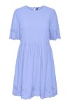 Pieces - Kjole - PC Almina 2/4 Embroidery Dress - Hydrangea