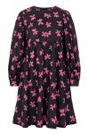 Pieces - Kjole - Alona Dress - Black w/ Pink 