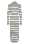 Pieces - Kjole - PC Anika LS Rollneck Knit Dress - Light Grey Melange