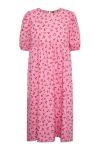 Pieces - Kjole - Berry 2/4 Midi Dress - Prism Pink