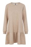 Pieces - Kjole - PC Chilli LS Flounce Dress - Silver Mink