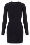 Pieces - Kjole - PC Crista LS O-Neck Knit Dress - Black