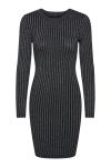 Pieces - Kjole - Pc Crista Ls Lurex O-Neck Knit Dress - Black
