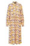 Pieces - Kjole - PC Dansi LS Midi Dress - Banana