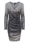 Pieces - Kjole - PC Delphia LS New Wrap Dress - Magnet