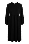 Pieces - Kjole - PC Felicia LS Midi Dress - Black