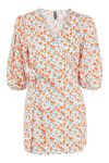 Pieces - Kjole - PC Fruit 2/4 Wrap Dress - Bright White