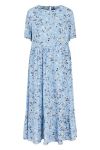 Pieces - Kjole - PC Gertrude 2/4 Midi Dress - Little Boy Blue