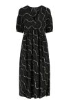 Pieces - Kjole - PC Haisley 2/4 Midi Dress - Black