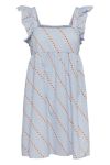 Pieces - Kjole - PC Janni SL Frill Dress - Kentucky Blue/Dots