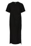 Pieces - Kjole - PC Jysalinda SS O-Neck Long Dress - Black