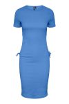 Pieces - Kjole - PC Luna SS Ruching Mini Dress - Marina
