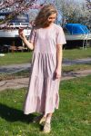 Pieces - Kjole - Mary SS Midi Dress - Misty Rose