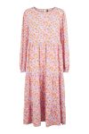 Pieces - Kjole - PC Mecila LS Midi Dress - Prism Pink