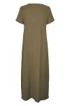 Pieces - Kjole - PC Meggi Ss Loose Midi Dress - Deep Lichen Green