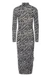 Pieces - Kjole - PC Nala High Neck Ls Dress - Medium Grey Melange