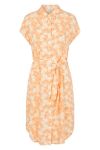 Pieces - Kjole - PC Nya SS Shirt Dress - Apricot Cream/FLW