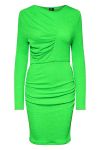 Pieces - Kjole - PC Olivia LS Midi Dress - Green Flash