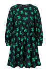 Pieces - Kjole - Alona Dress - Black w/ Green
