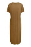 Pieces - Kjole - PC Anora SS O-neck Midi Knot Dress - Beech