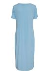 Pieces - Kjole - PC Anora SS O-neck Midi Knot Dress - Blue Bell