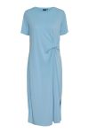 Pieces - Kjole - PC Anora SS O-neck Midi Knot Dress - Blue Bell
