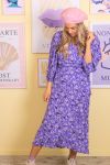 Pieces - Kjole - PC Harmony 3/4 Midi Dress - Purple Opulence