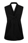 Pieces - Kjole - Pc Bow Sl Tailored Short Dress D2D Jit - Black