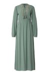 Pieces - Kjole - Pcramda Ls O-Neck Long Dress - Hedge Green