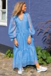 Pieces - Kjole - Sahanna LS Midi Dress - Little Boy Blue 