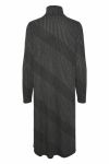 Pieces - Kjole - PC Sara LS Roll Neck Midi Dress - Dark Grey Melange