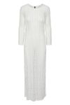 Pieces - Kjole - PC Sarafina LS Long Dress - Bright White