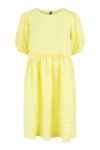 Pieces - Kjole - Vudmilla SS O-neck Dress - Yellow Pear
