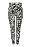 Pieces - Leggings - PC Atulle HW Leggings - Black White Zebra 