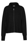 Pieces - Cardigan - Malou LS Zip Knit Cardigan - Black