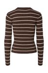Pieces - Bluse - Mira New LS O-Neck Knit - Hot Fudge