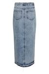 Pieces - Nederdel - Pcnora Hw Ankle Skirt D2D - Medium Blue Denim
